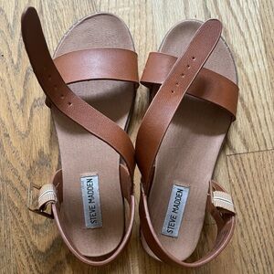 Steve Madden Brown Leather Sandals